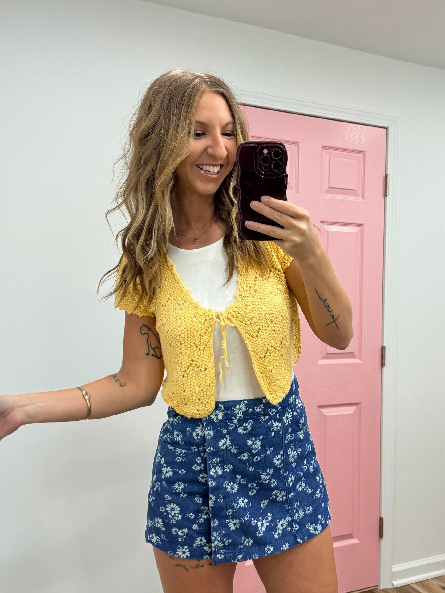 Sweet Like Sunshine Tie-Front Cardigan