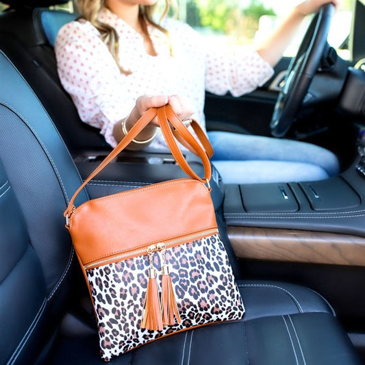 Savannah Leopard Crossbody