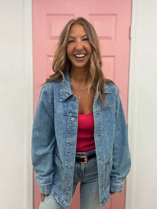Cool Girl Oversized Denim Jacket