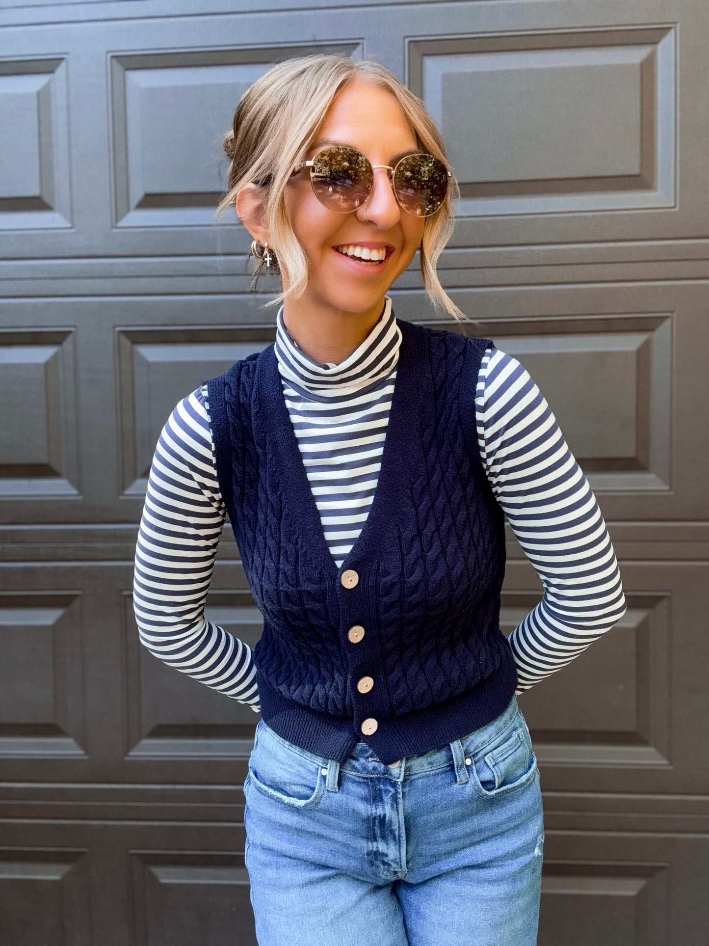 Coastal Stripe Turtleneck