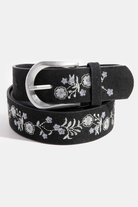 Bloom Embroidered Belt