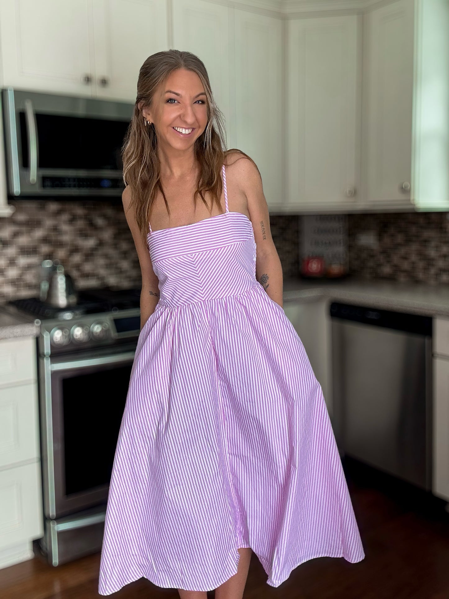 Sweet Stripes Pocket Dress