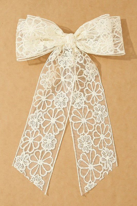 Lace Whisper Bow Clip