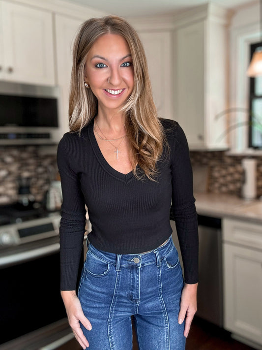 Ribbed Signature Long Sleeve