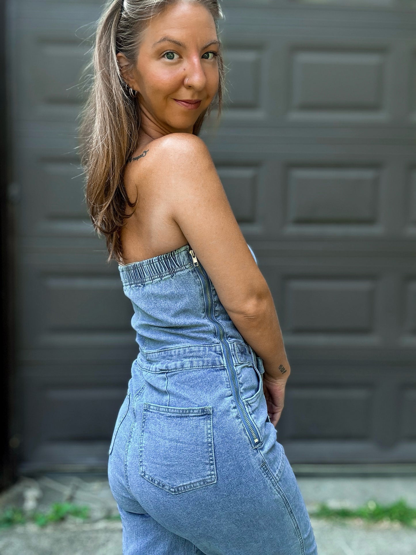 Blue Crush Denim Jumpsuit