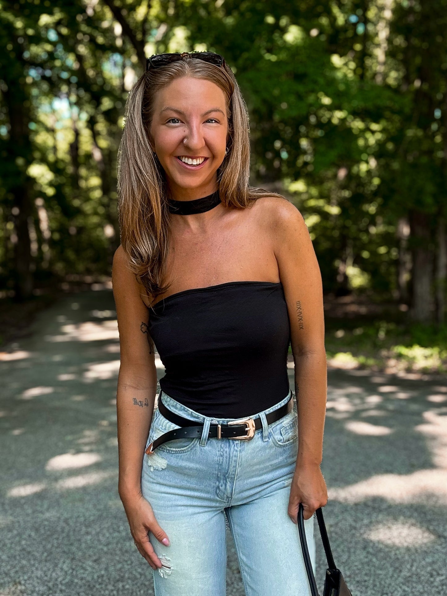 Head Turner Choker Tube Top