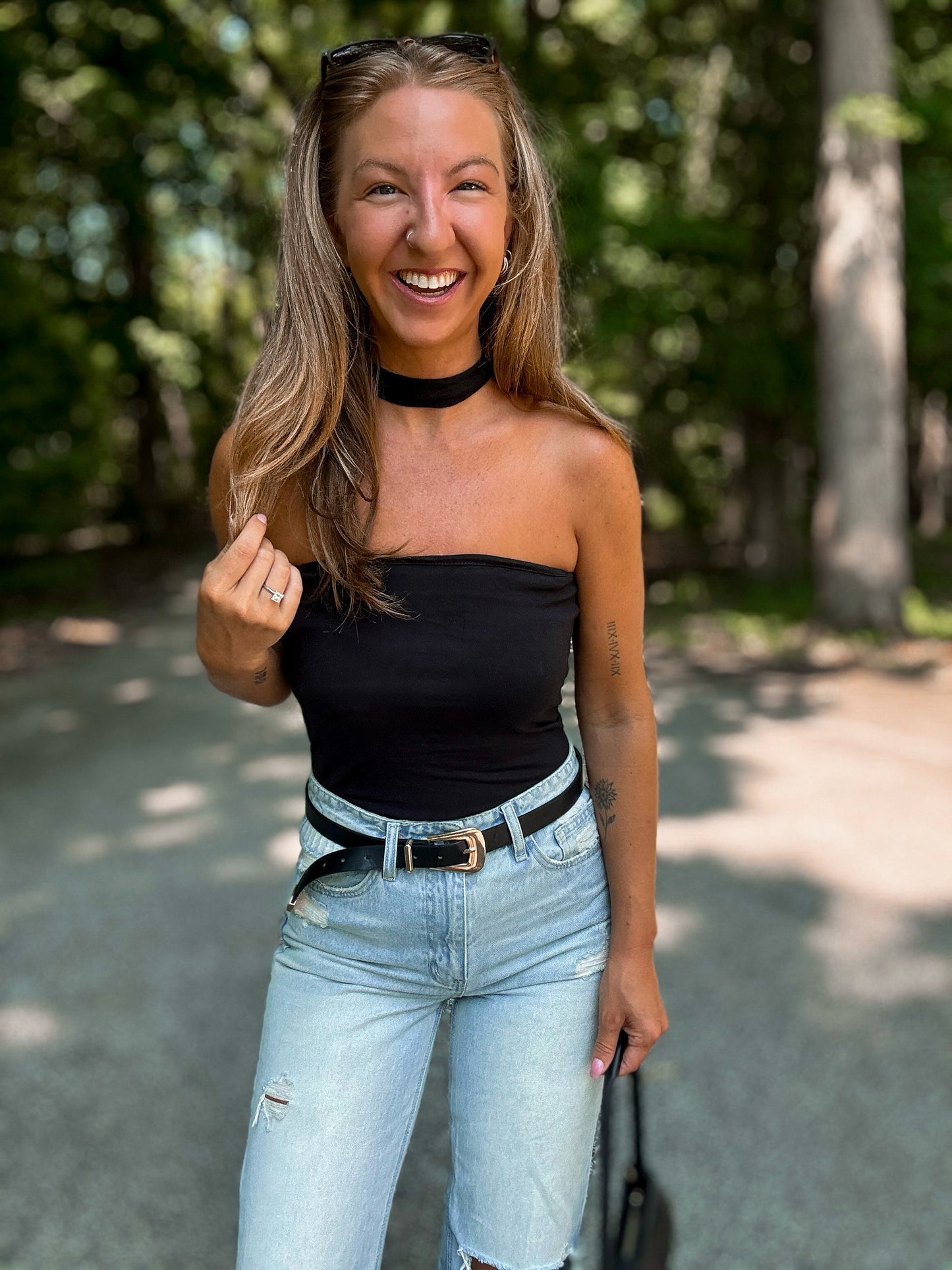 Head Turner Choker Tube Top