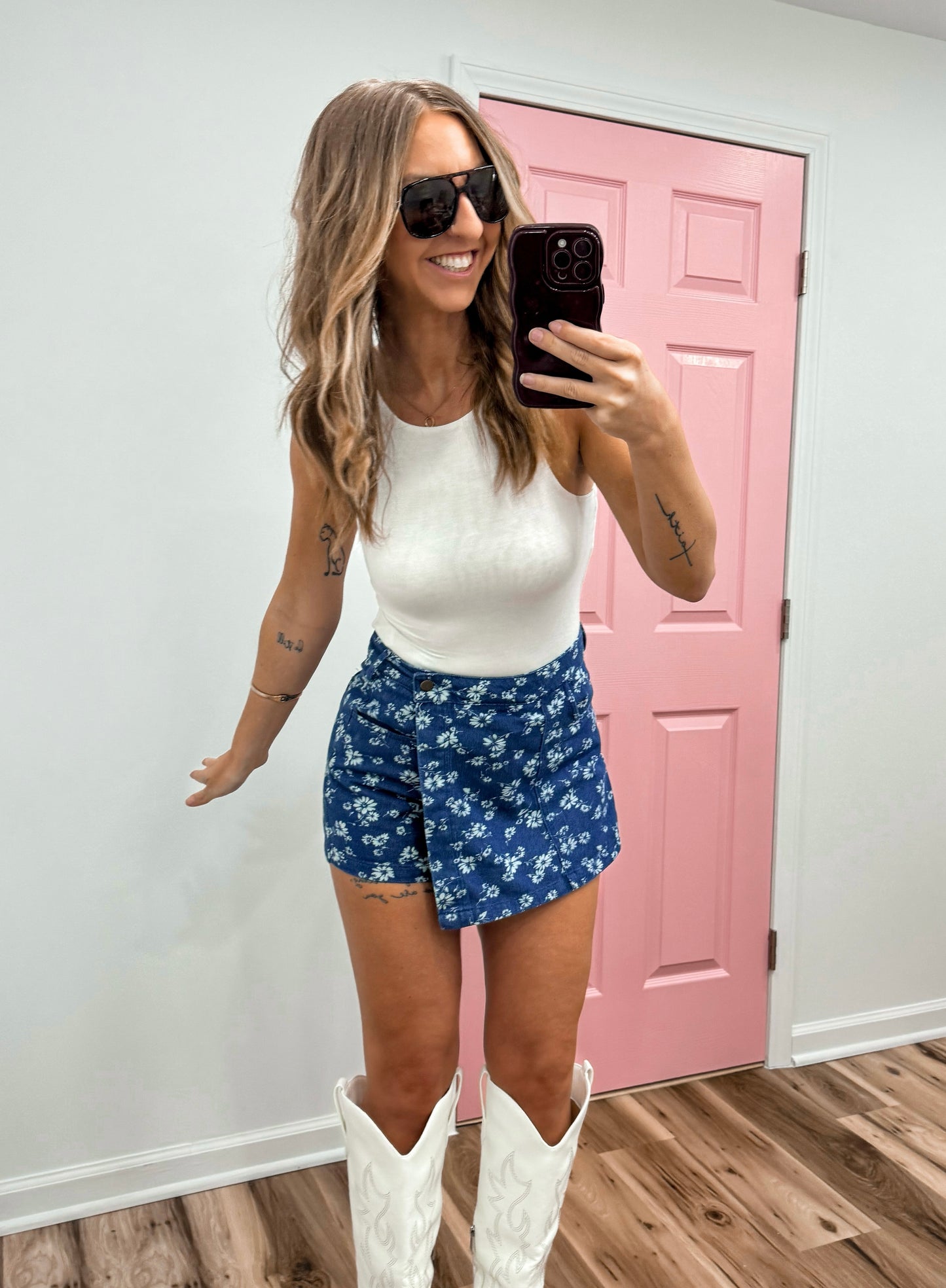 Petal Wash Crossover Skort