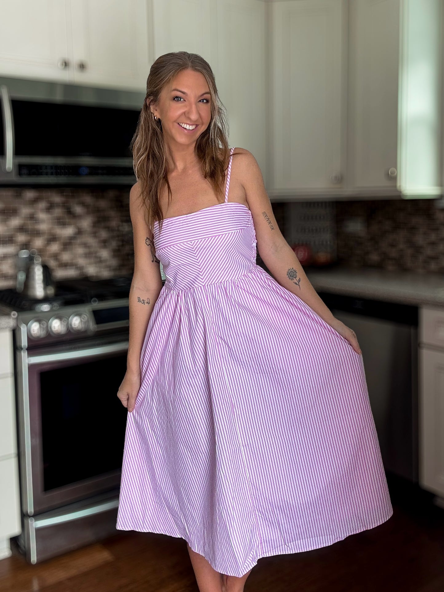 Sweet Stripes Pocket Dress