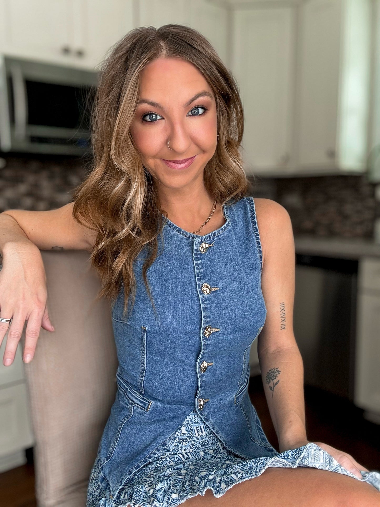 Buttoned-Up Babe Denim Vest