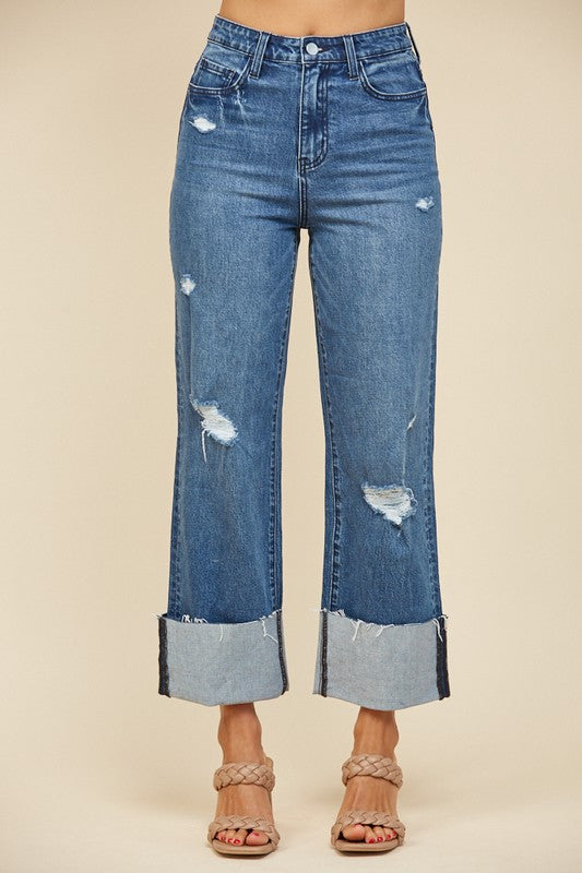 Downtown Cuffed Ankle Jeans