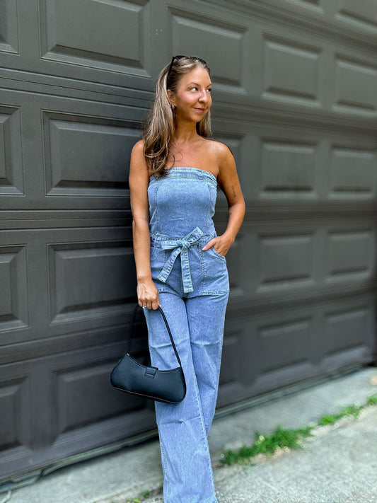 Blue Crush Denim Jumpsuit