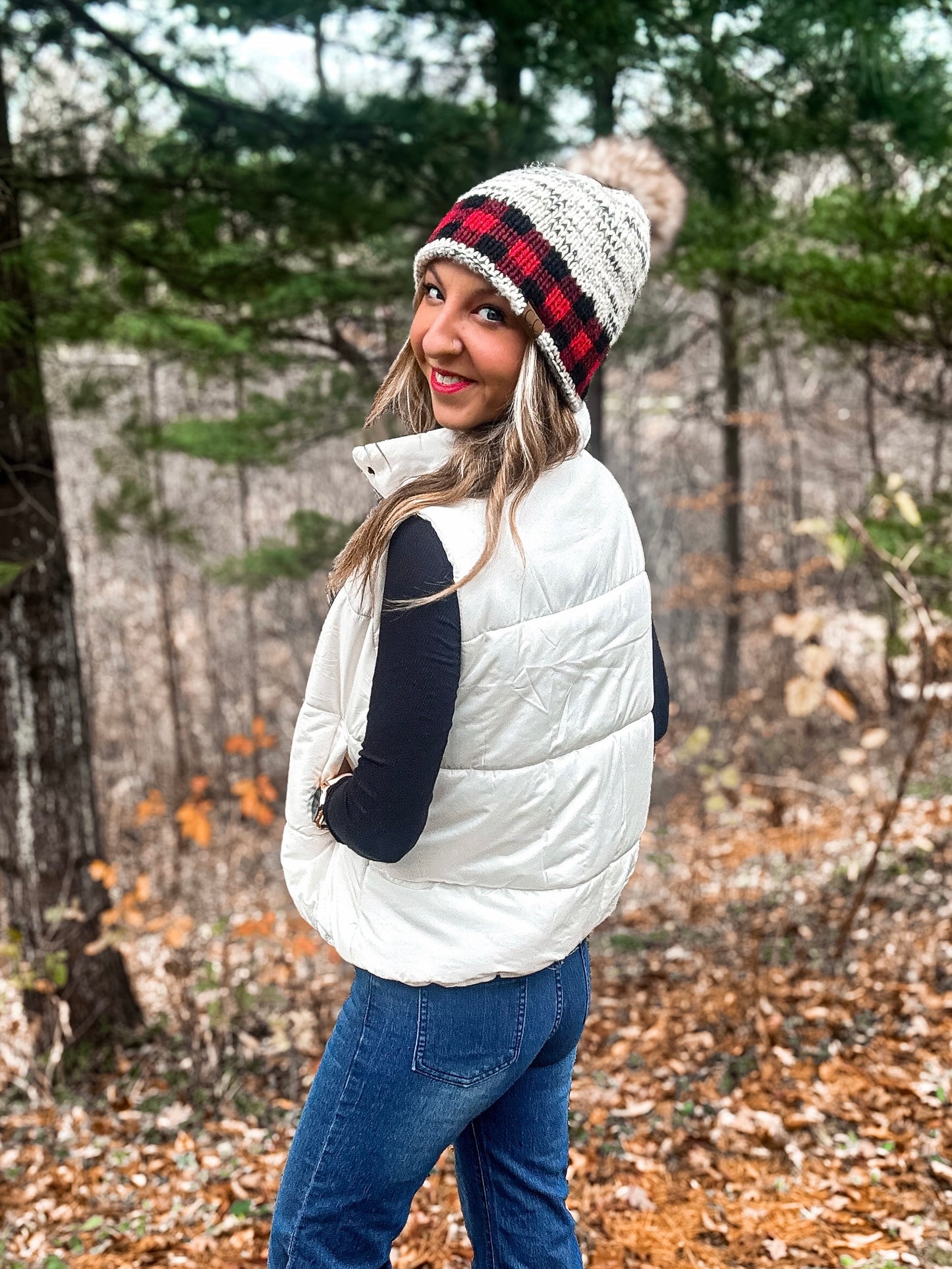 Ivory Essential Puffer Vest