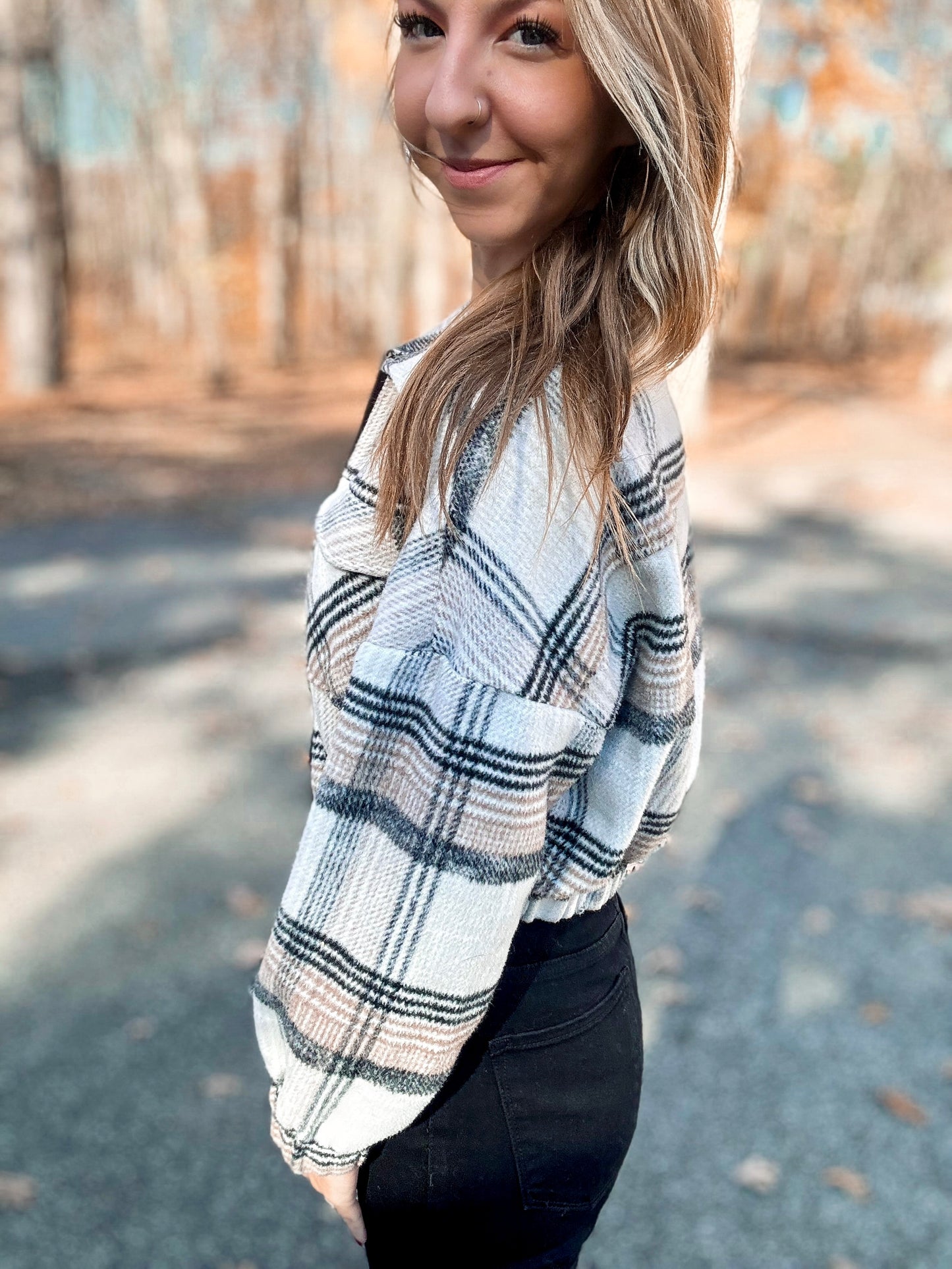 Plaid To The Bone: Cropped Chic Jacket