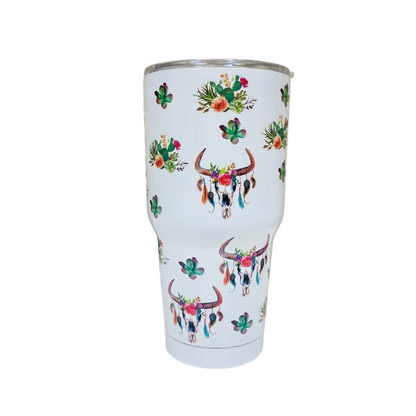 Boho Western Stainless Steel Travel Tumbler