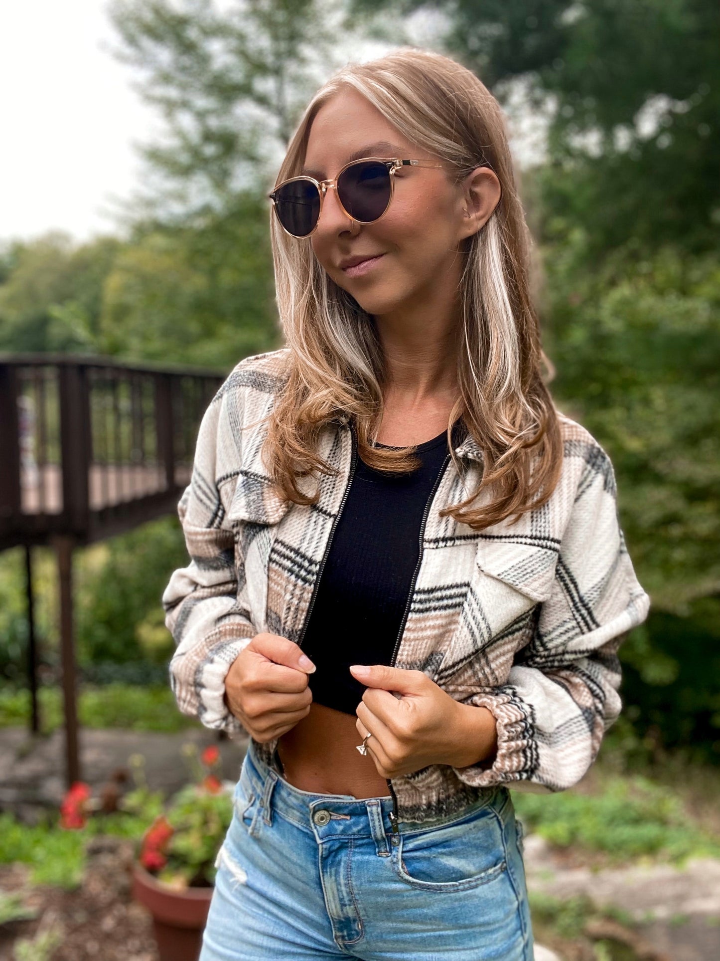 Plaid To The Bone: Cropped Chic Jacket