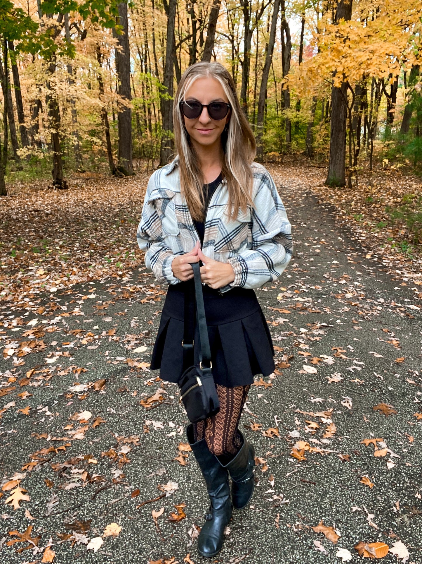 Plaid To The Bone: Cropped Chic Jacket