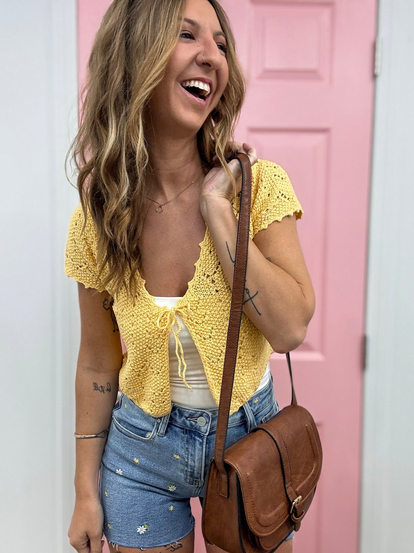 Sweet Like Sunshine Tie-Front Cardigan
