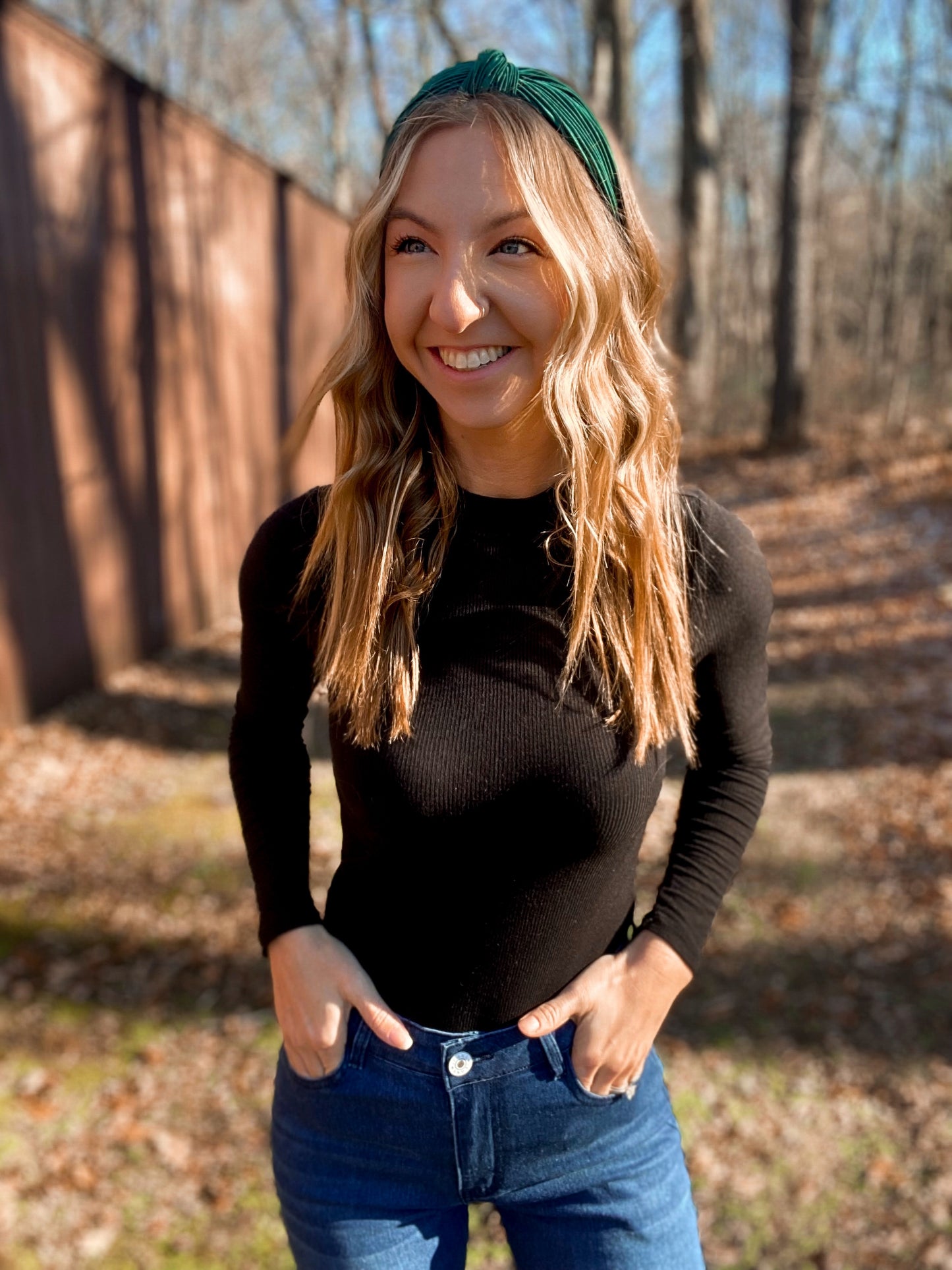 Pleated C Shaped Headband