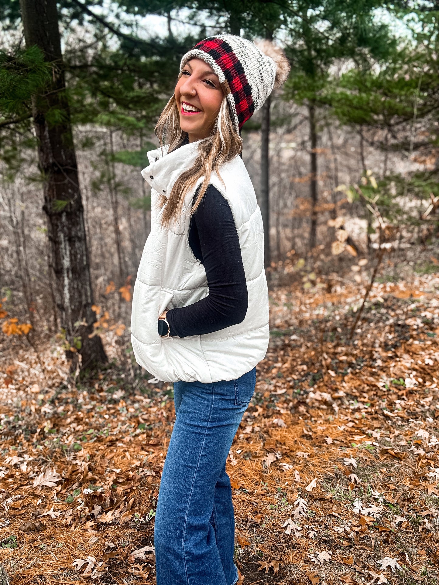 Ivory Essential Puffer Vest