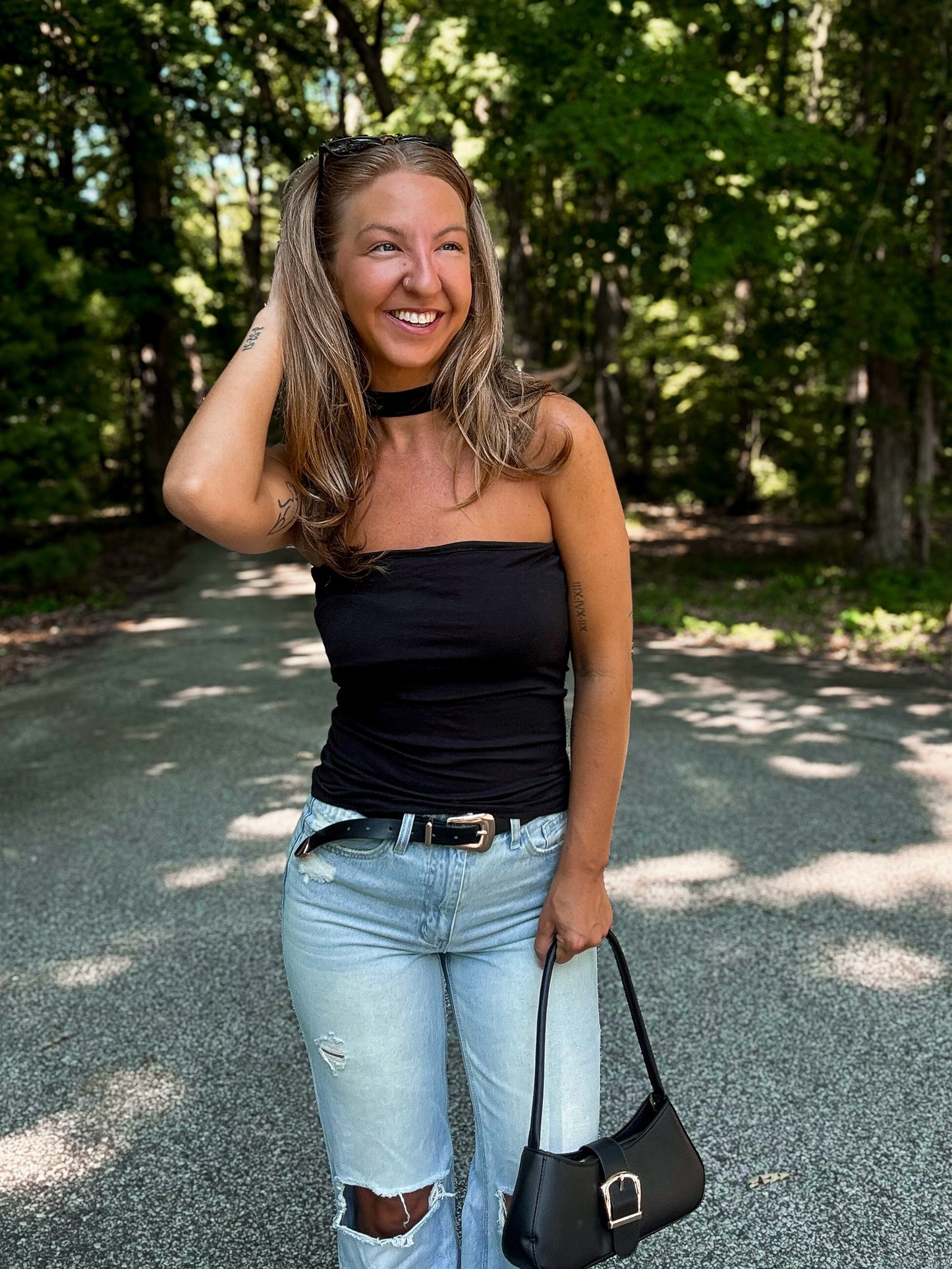 Head Turner Choker Tube Top
