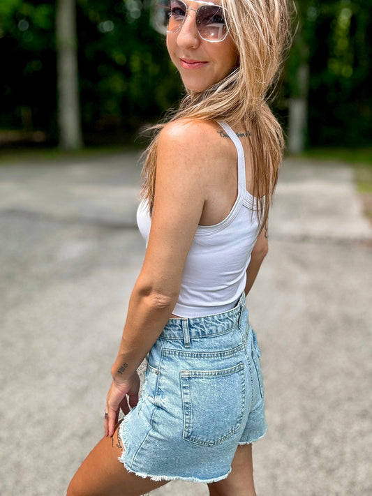 Sara’s Favorite Denim Shorts