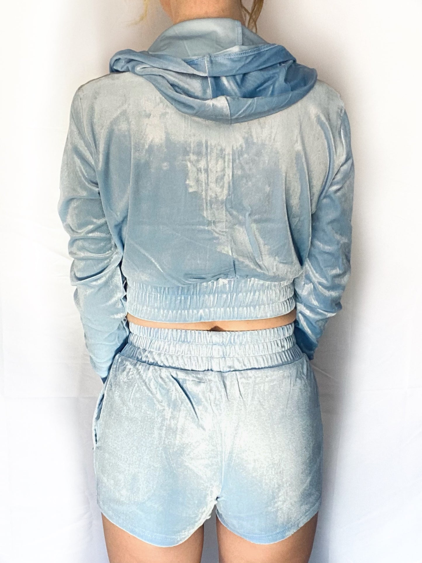 Velour Blue Lounge Set